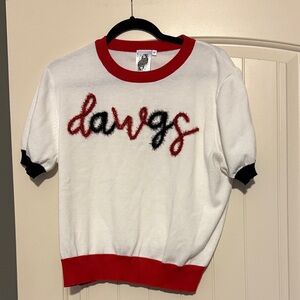 QUEEN OF SPARKLES White and Red Blouse